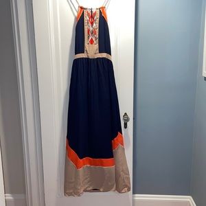 Greylin dress from Anthropologie, like new, XS. Maxi, adjustable tie-back strap.